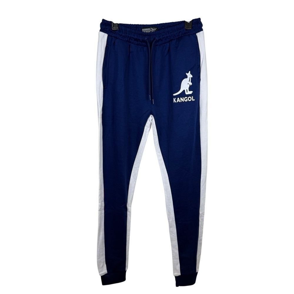 NWT Kangol Unisex (Men’s Sizing) Navy Blue and White Joggers Size Medium